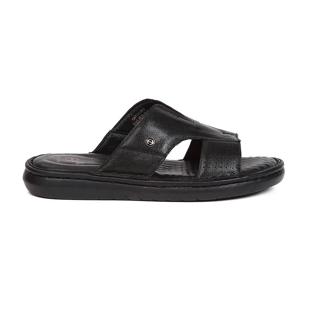 Healers LAS-2 Black Formal Slip-on Slippers for Men by Liberty - Image 2