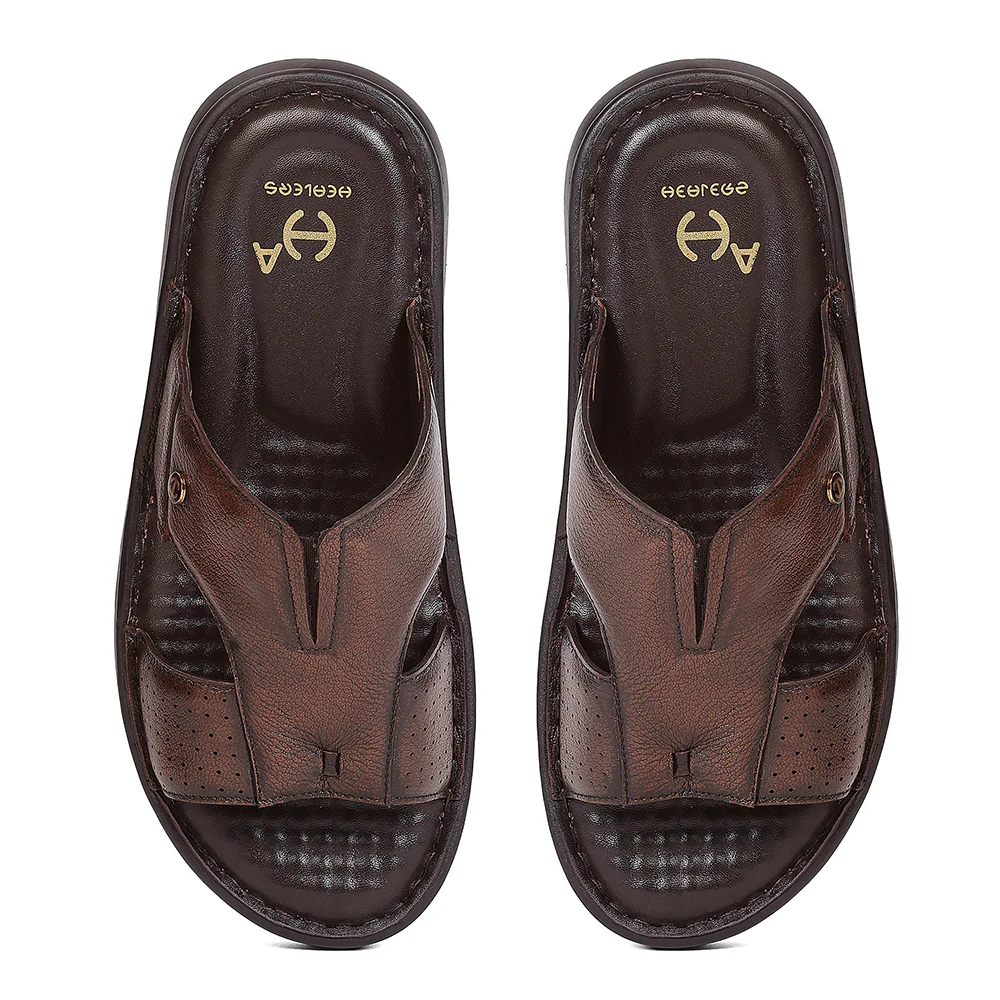 Healers LAS-2 Brown Formal Slip-on Slippers for Men by Liberty - Image 6