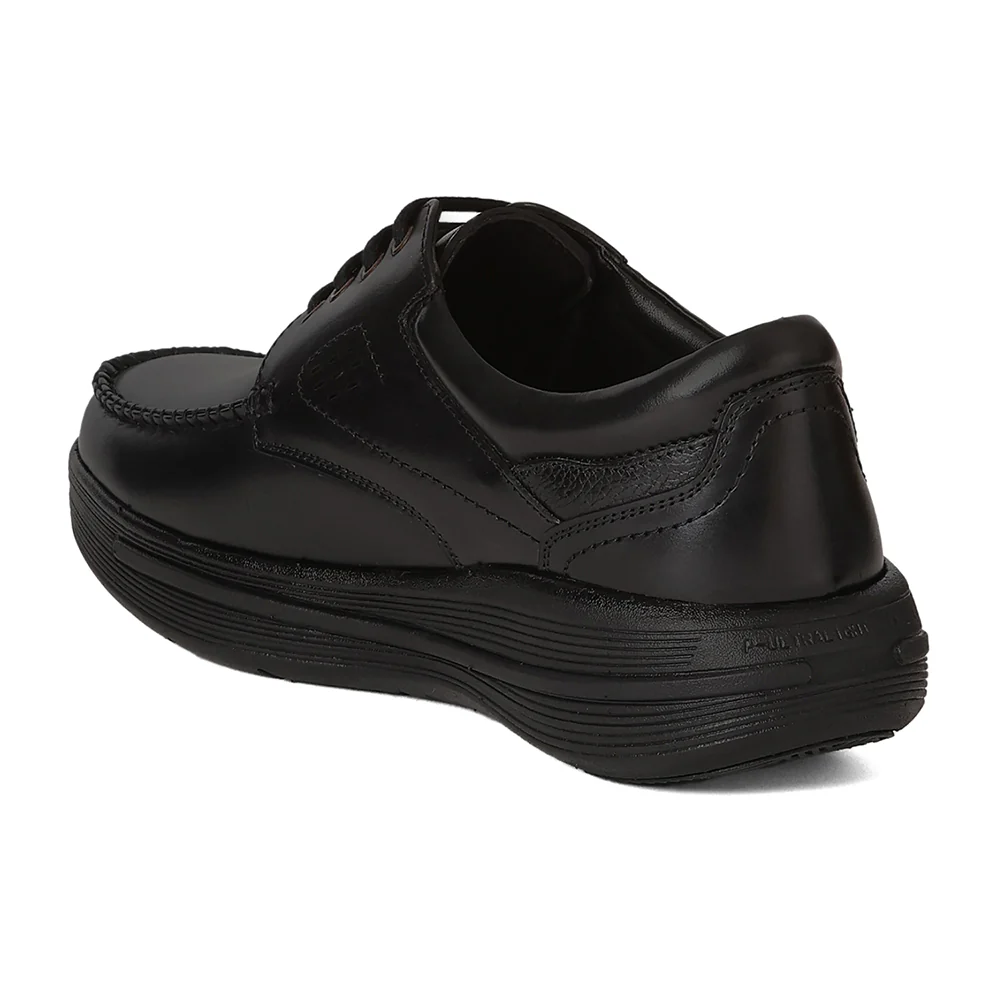 Healers LER-1 Black Formal Lacing Derby Shoes for Men by Liberty - Image 3