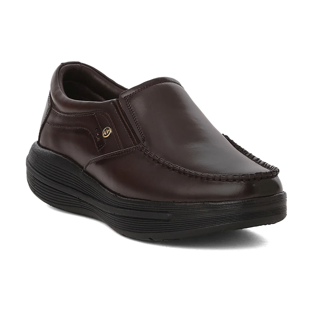 Healers LER-2 Brown Formal Non Lacing Slip-on Shoes for Men by Liberty