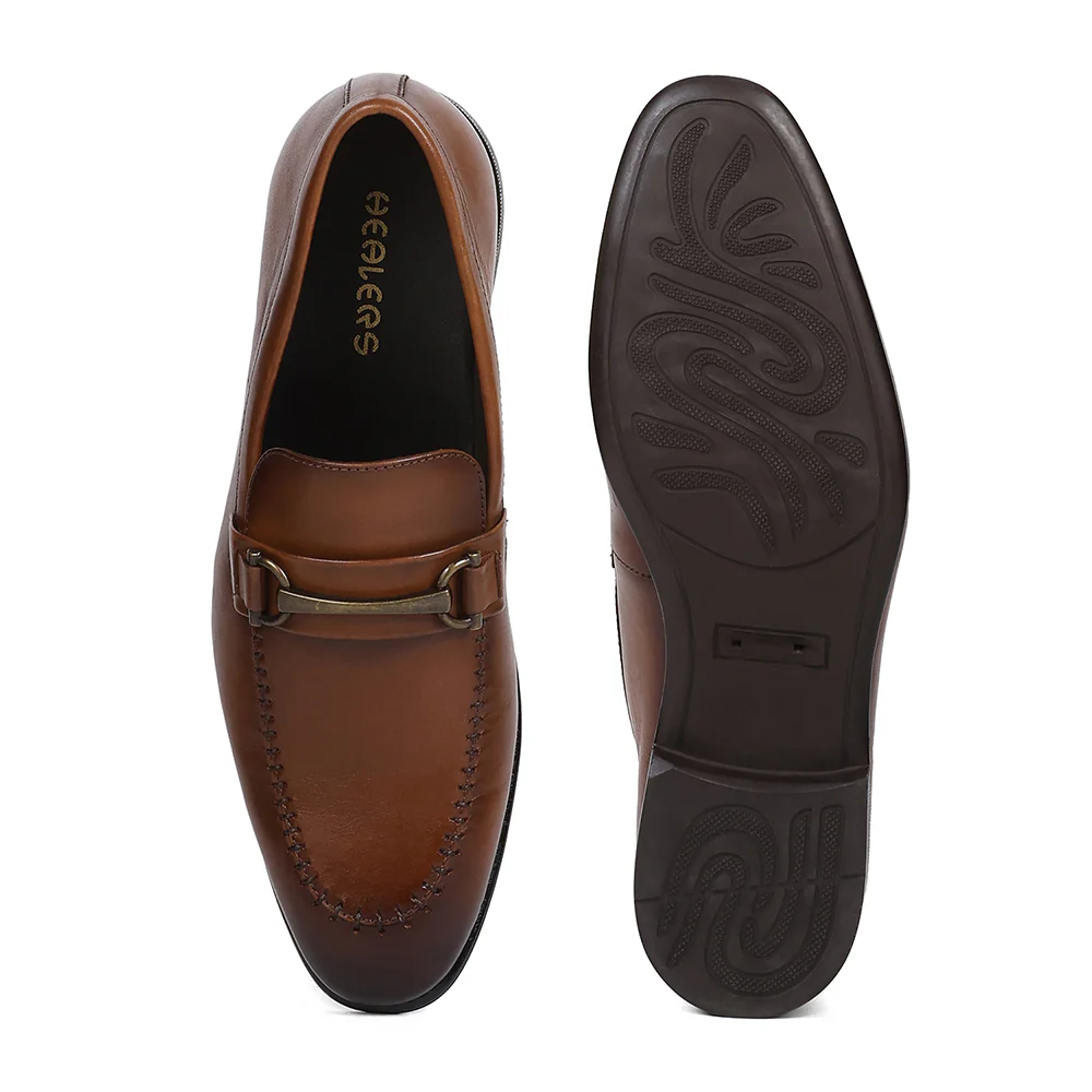 Healers LRF-7 Tan Formal Non Lacing Mocassin Shoes for Men by Liberty - Image 4