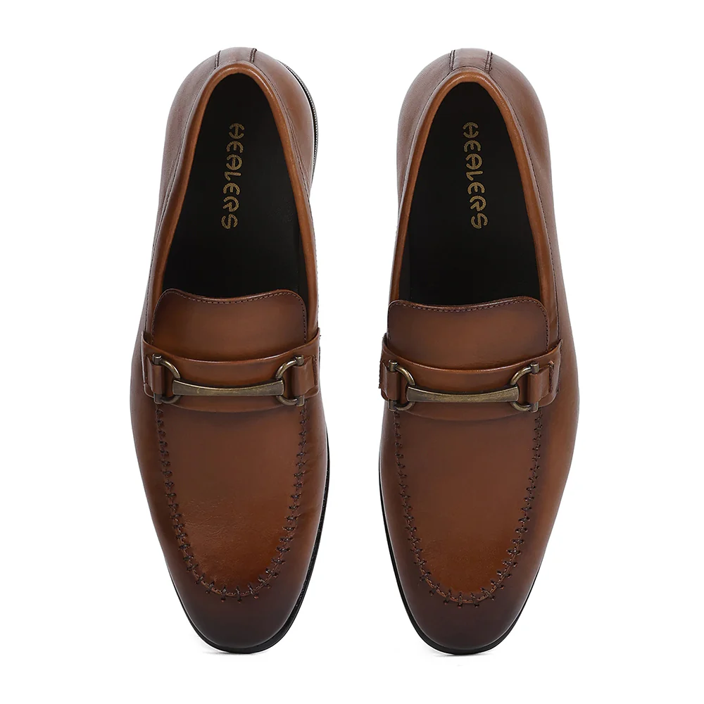 Healers LRF-7 Tan Formal Non Lacing Mocassin Shoes for Men by Liberty - Image 6
