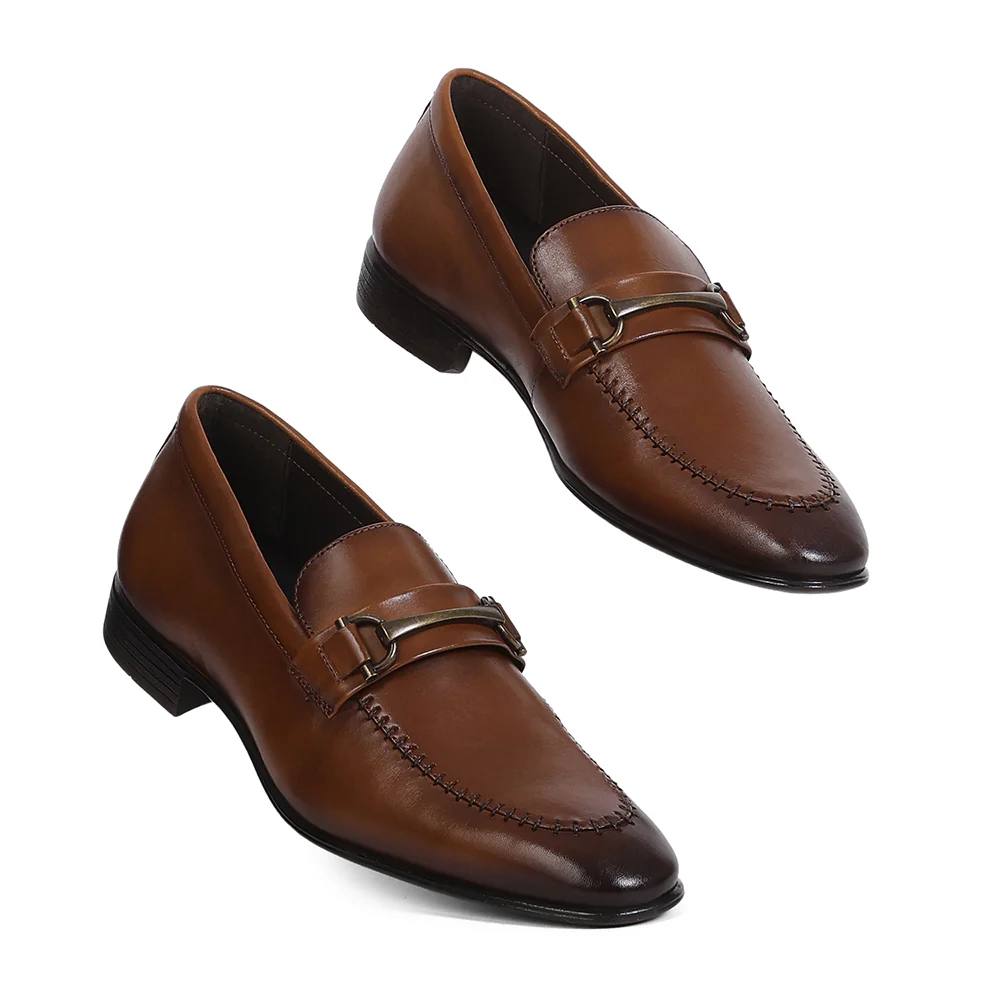 Healers LRF-7 Tan Formal Non Lacing Mocassin Shoes for Men by Liberty - Image 7