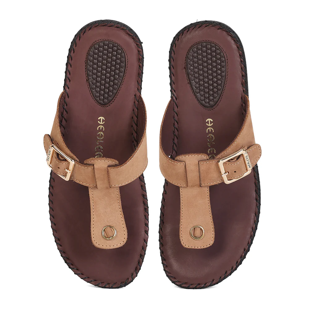 Healers MDG-6 Tan Casual Slip-on Slippers for Women by Liberty - Image 6