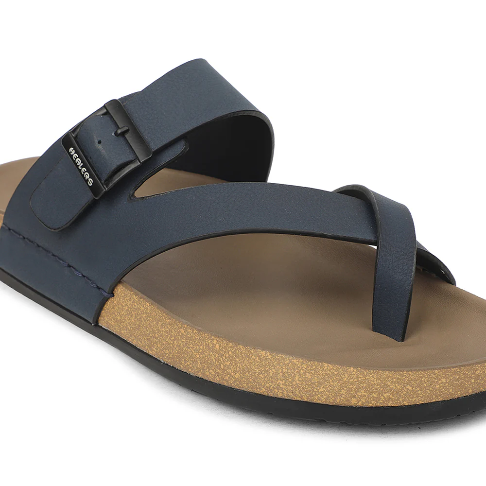 Healers Navy Blue Casual Slipper For Men AOL-6 By Liberty - Image 6