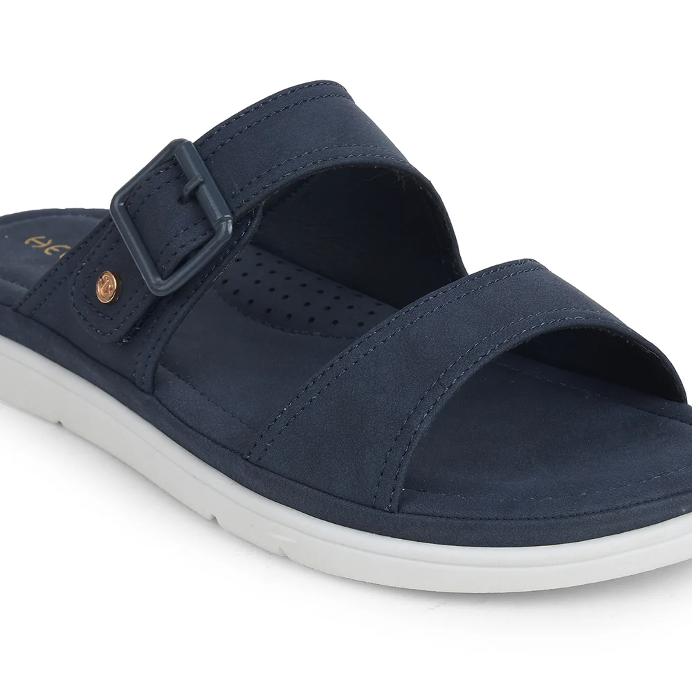 Healers Navy Blue Casual Slipper For Women JFL-34 By Liberty - Image 4