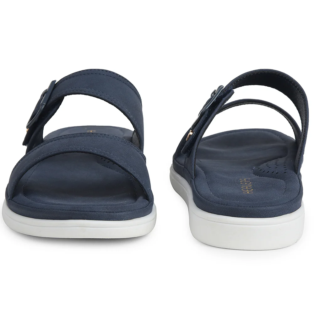 Healers Navy Blue Casual Slipper For Women JFL-34 By Liberty - Image 6