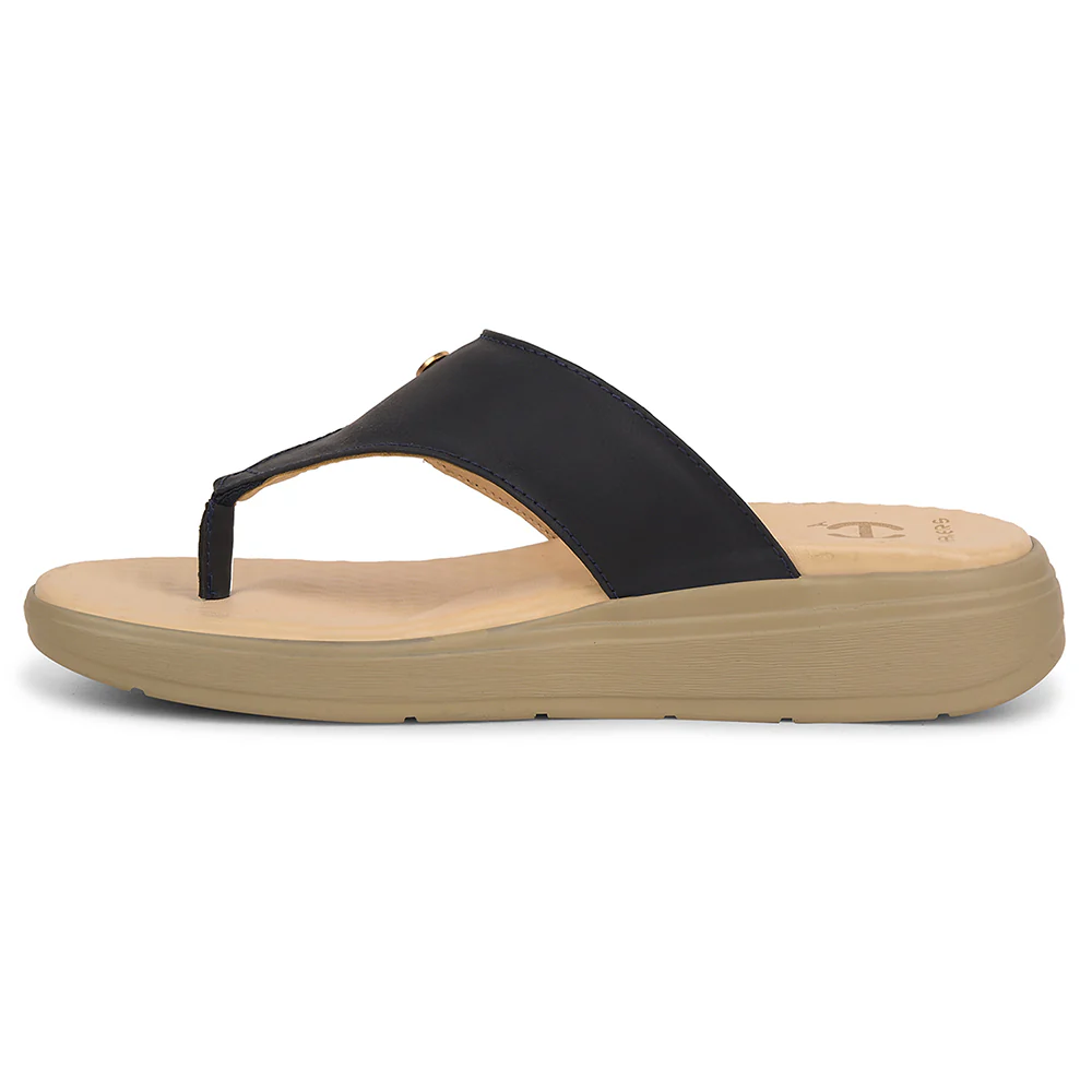 Healers Navy Blue Casual Slipper For Women SOFTER-5W By Liberty - Image 3