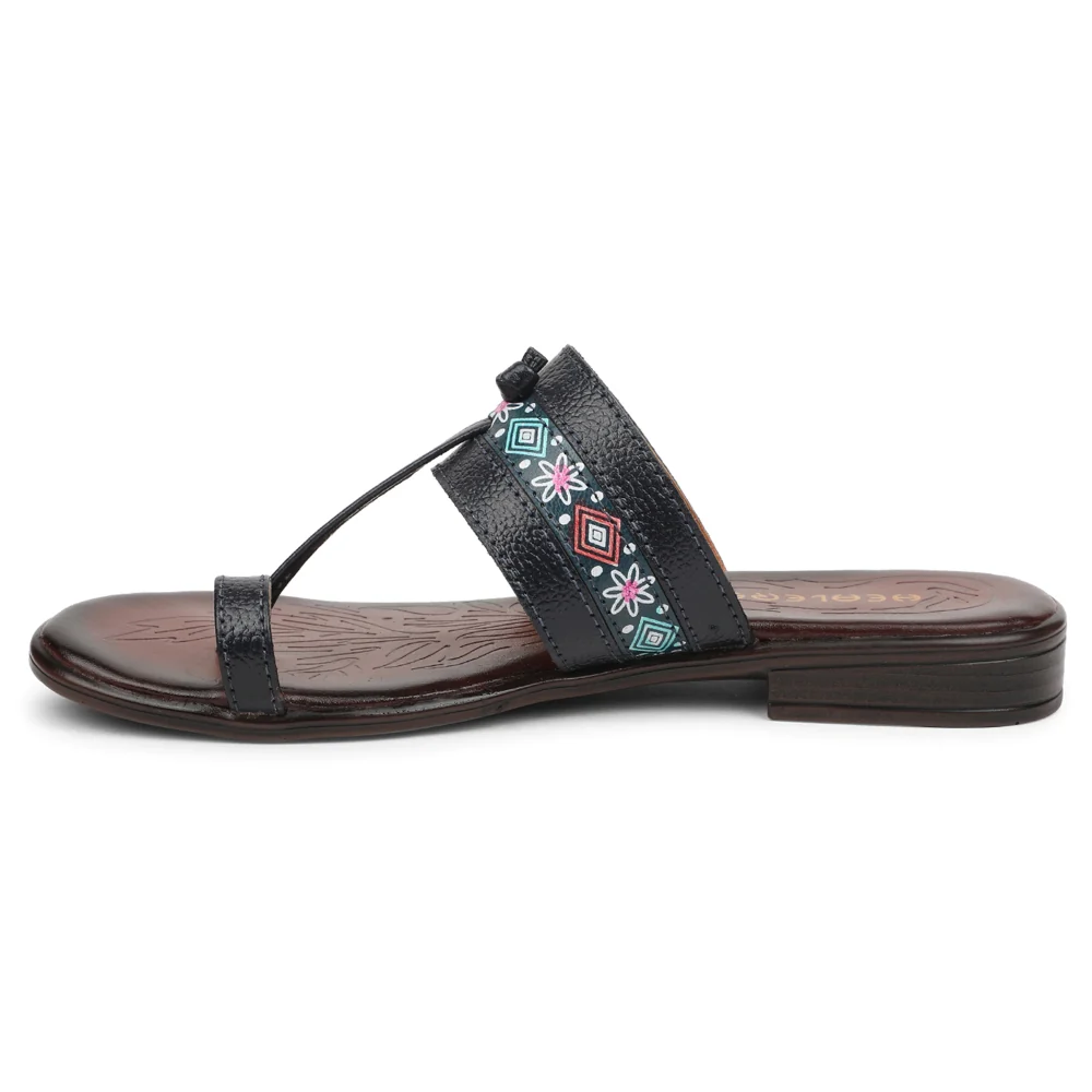 Healers Navy Blue Casual Slipper For Women TLO-106 By Liberty - Image 3