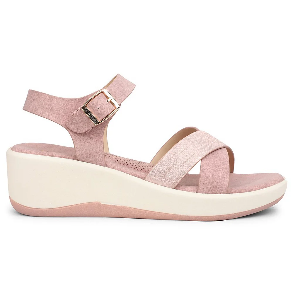 Healers Peach Casual Wedge Heel Sandal For Women SSAL-7 By Liberty - Image 2