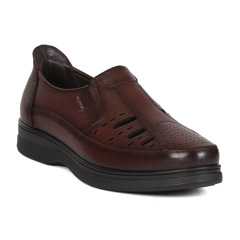 Healers RSL-5 Tan Formal Non Lacing Slip-on Shoes for Men by Liberty