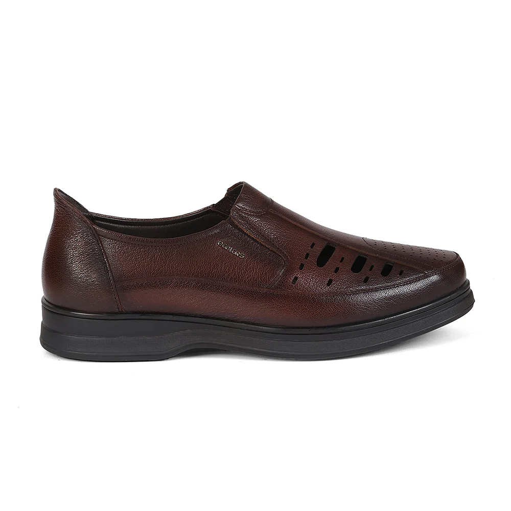 Healers RSL-5 Tan Formal Non Lacing Slip-on Shoes for Men by Liberty - Image 2