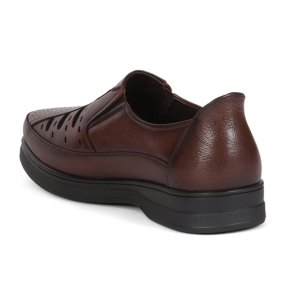 Healers RSL-5 Tan Formal Non Lacing Slip-on Shoes for Men by Liberty - Image 3