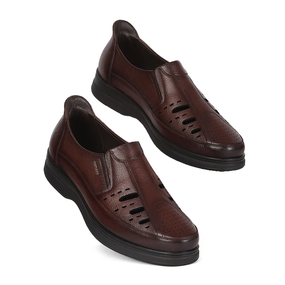 Healers RSL-5 Tan Formal Non Lacing Slip-on Shoes for Men by Liberty - Image 7