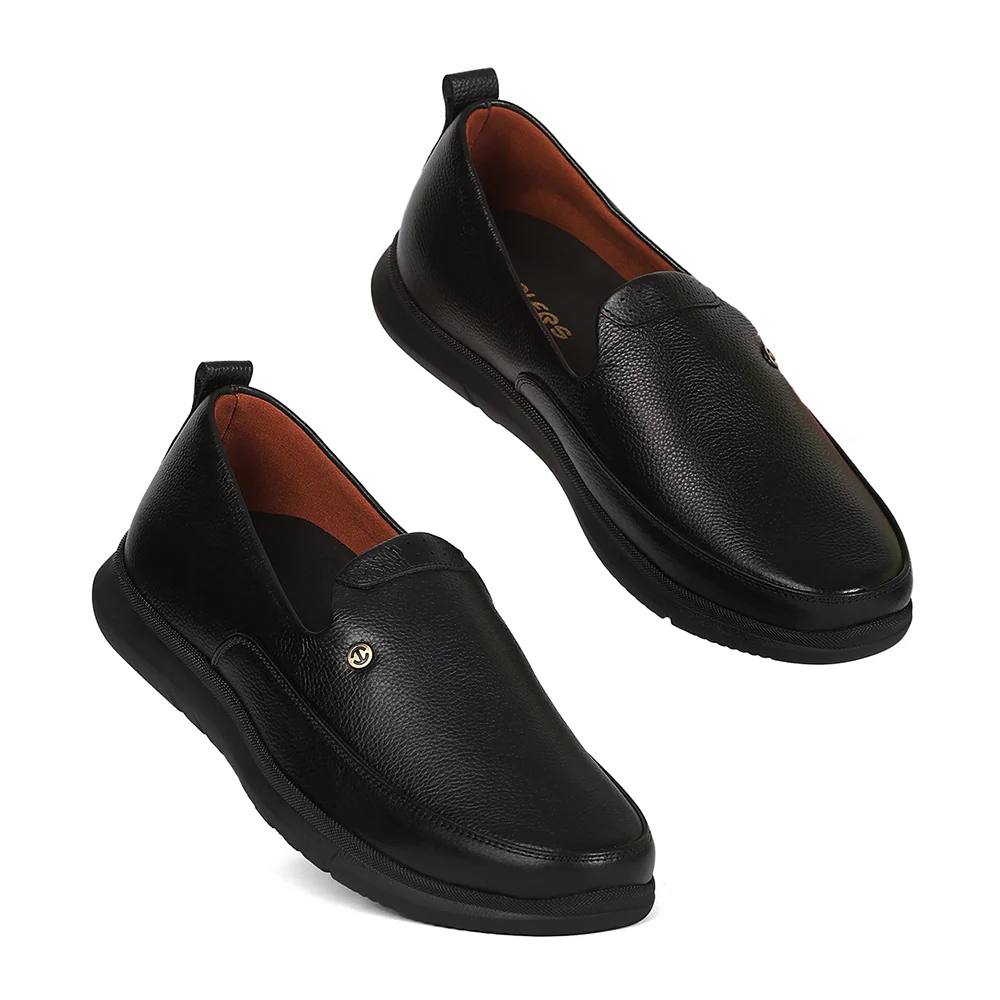 Healers S201-03 Black Casual Non Lacing Slip-on Shoes for Men by Liberty - Image 7