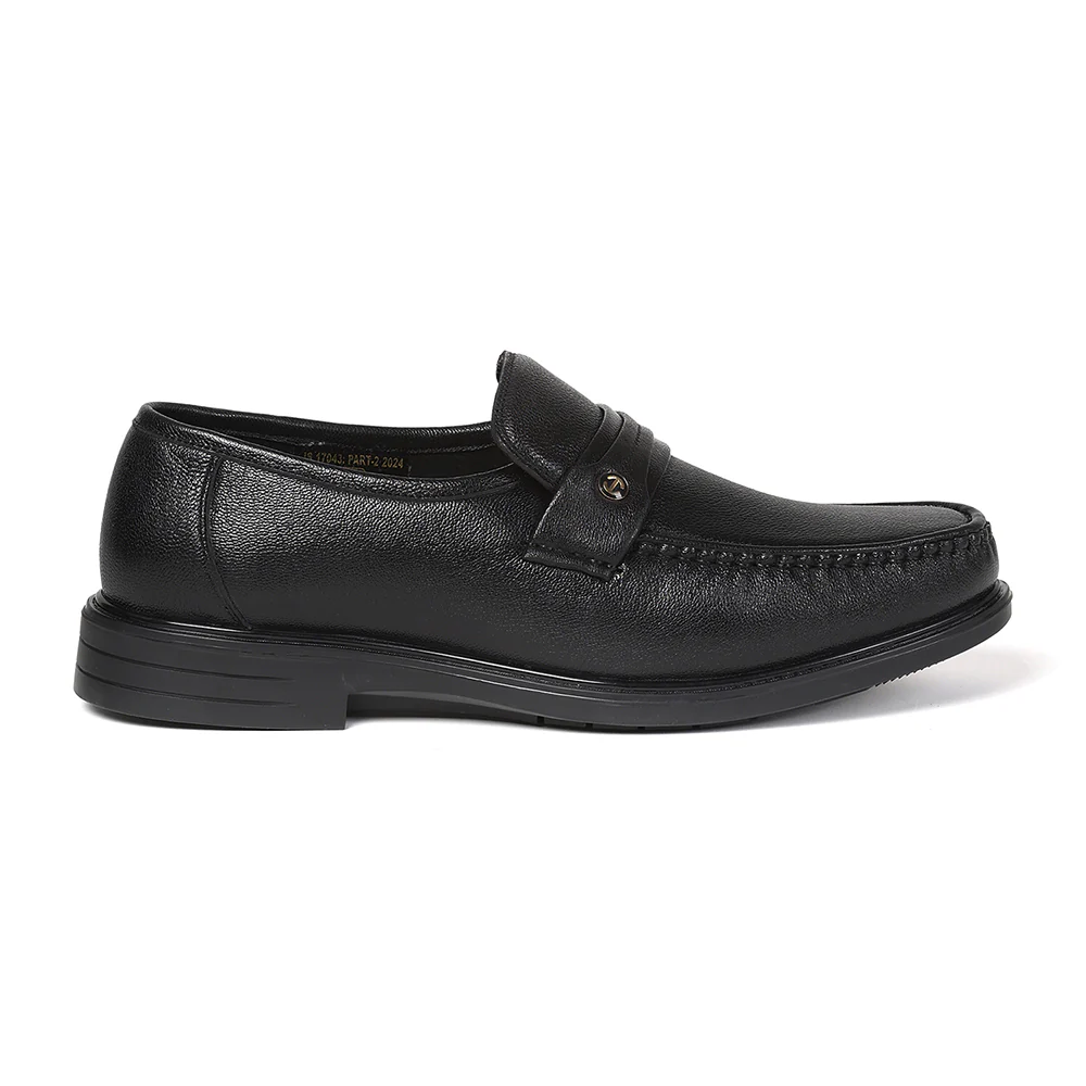 Healers SCL-11 Black Formal Non Lacing Loafer Shoes for Men by Liberty - Image 2