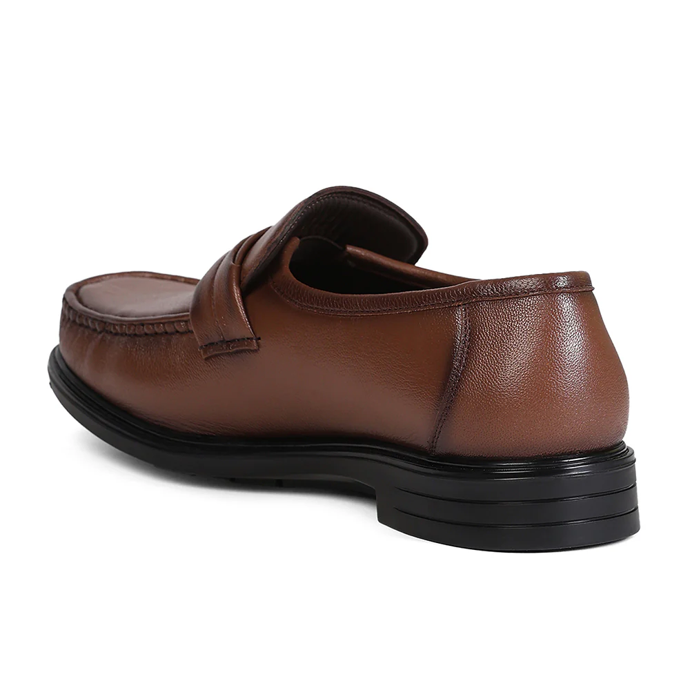 Healers SCL-11 Brown Formal Non Lacing Loafer Shoes for Men by Liberty - Image 3