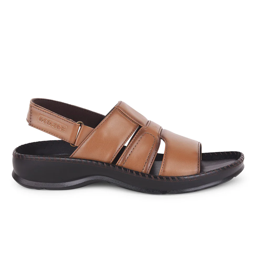 Healers Tan Casual Sandal For Men STARC-1E By Liberty - Image 2