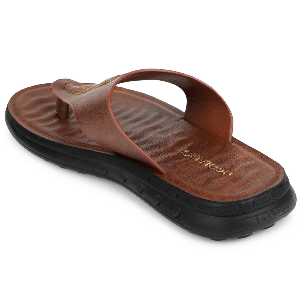 Healers Tan Casual Slipper For Men GHD-82 By Liberty - Image 5