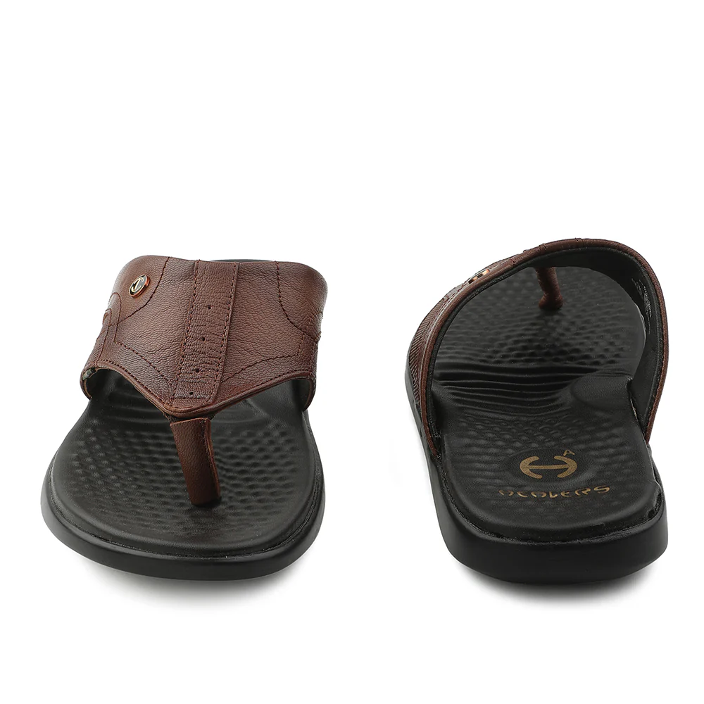 Healers Tan Casual Slipper For Men RELIEF-1 By Liberty - Image 6