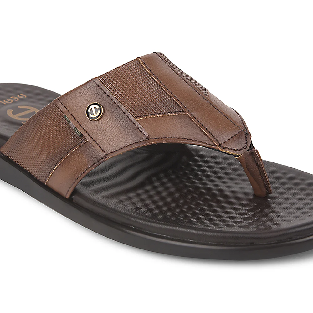 Healers Tan Casual Slipper For Men SOFTER-2 By Liberty - Image 5