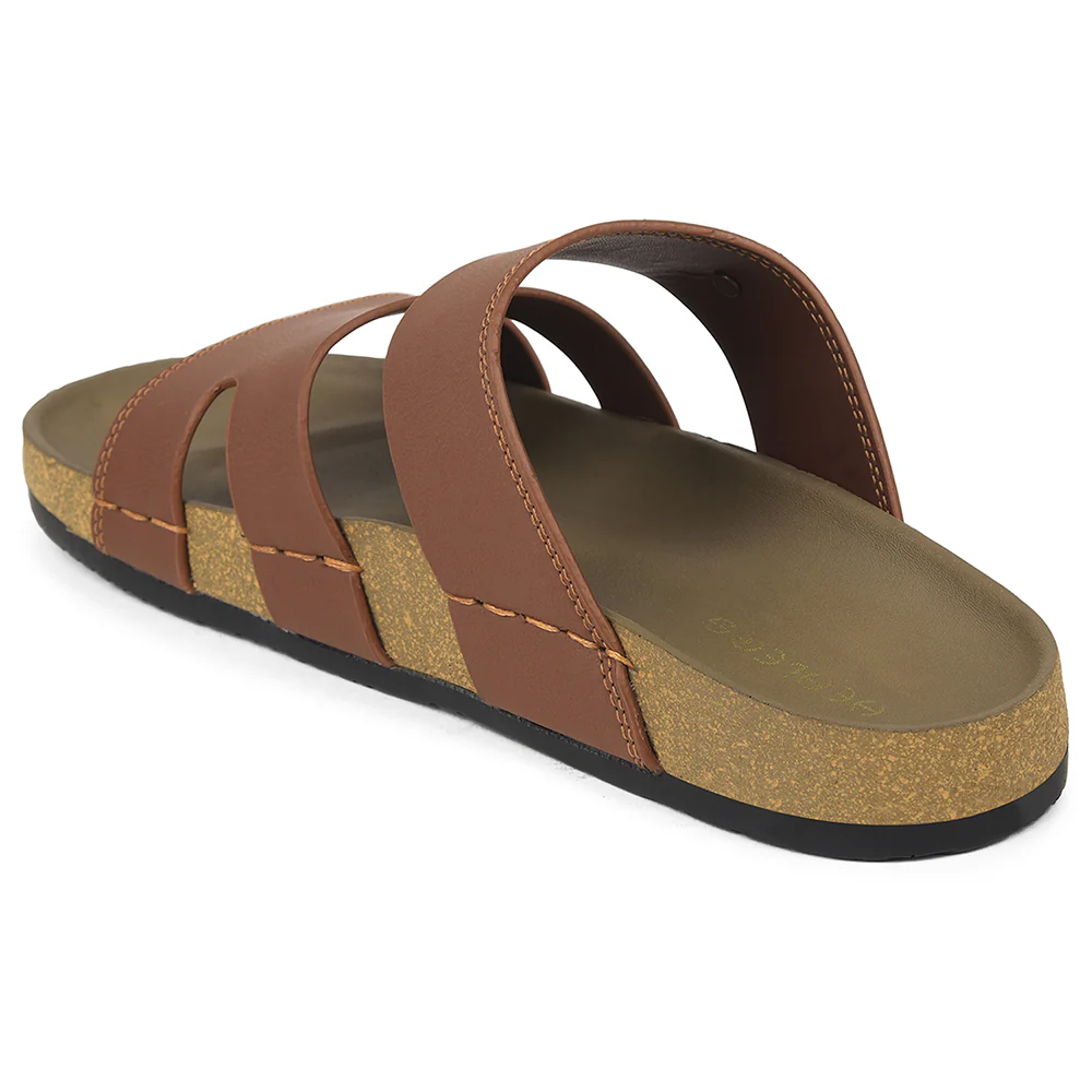 Healers Tan Casual Slipper For Mens AOL-5 By Liberty - Image 5