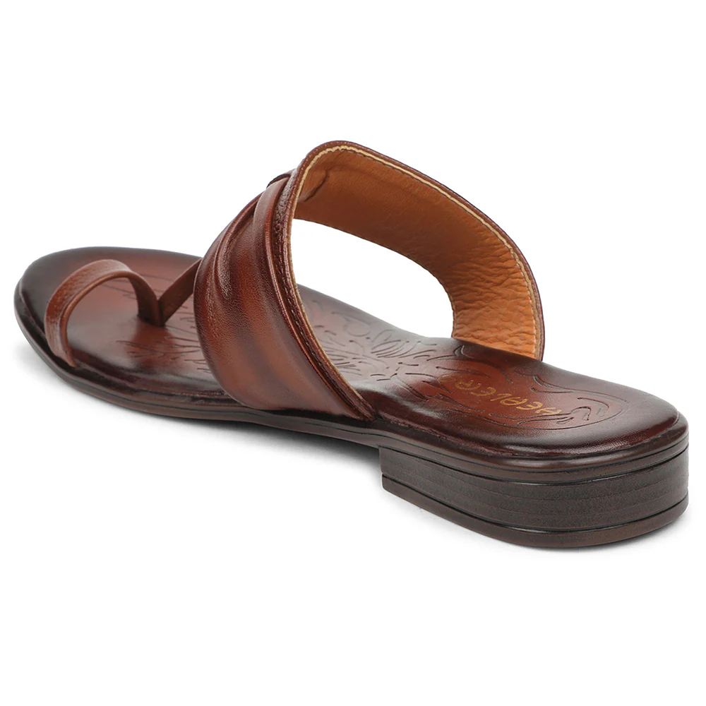 Healers Tan Casual Slipper For Women TLO-105 By Liberty - Image 5