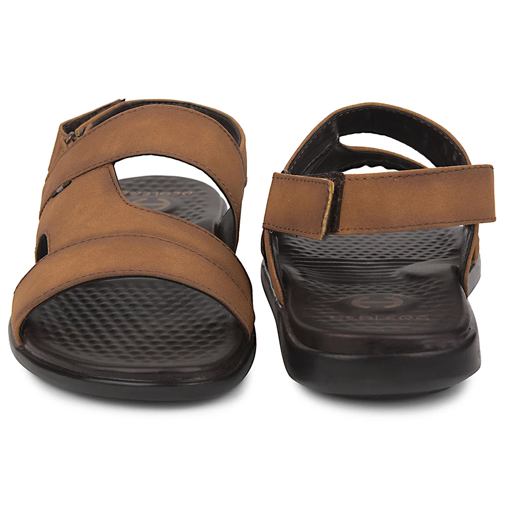 Healers Tan Formal Sandal For Men SOFTER-1 By Liberty - Image 6