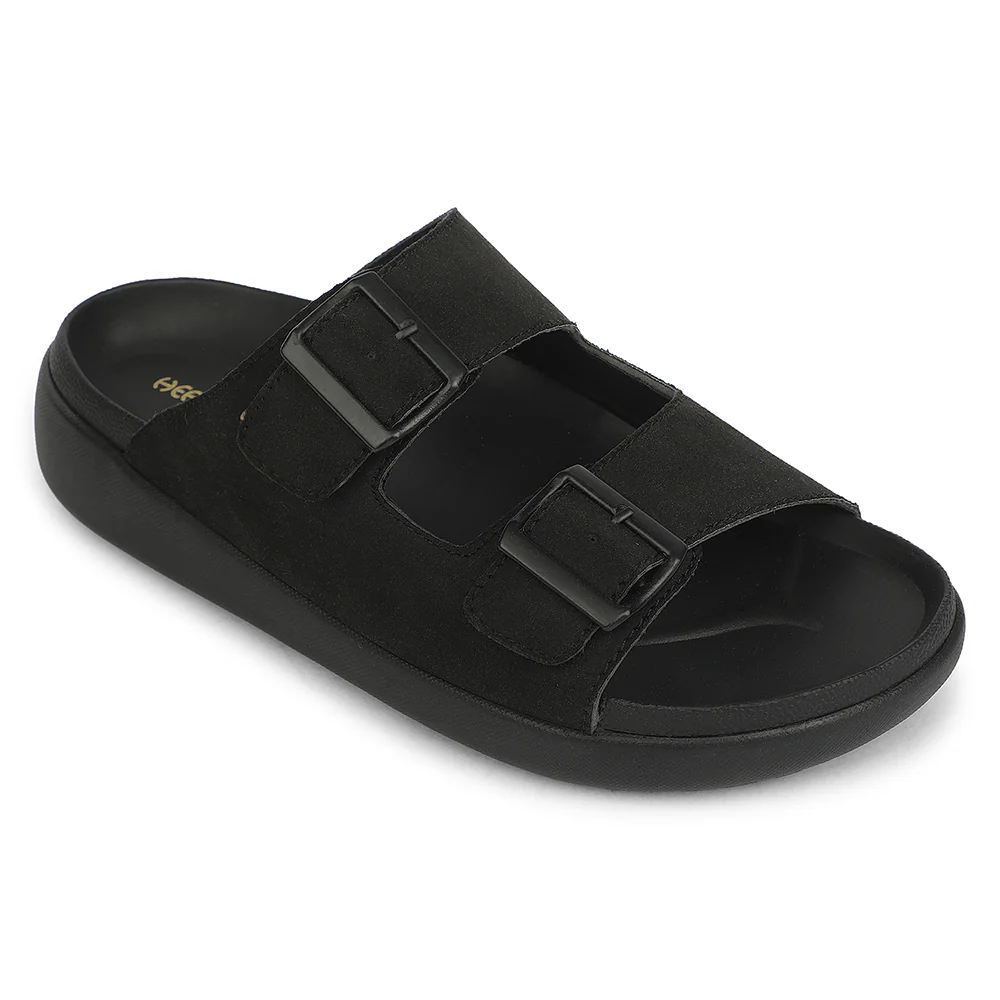 Healers VAL-36E Black Casual Slip on Slipper For Men By Liberty