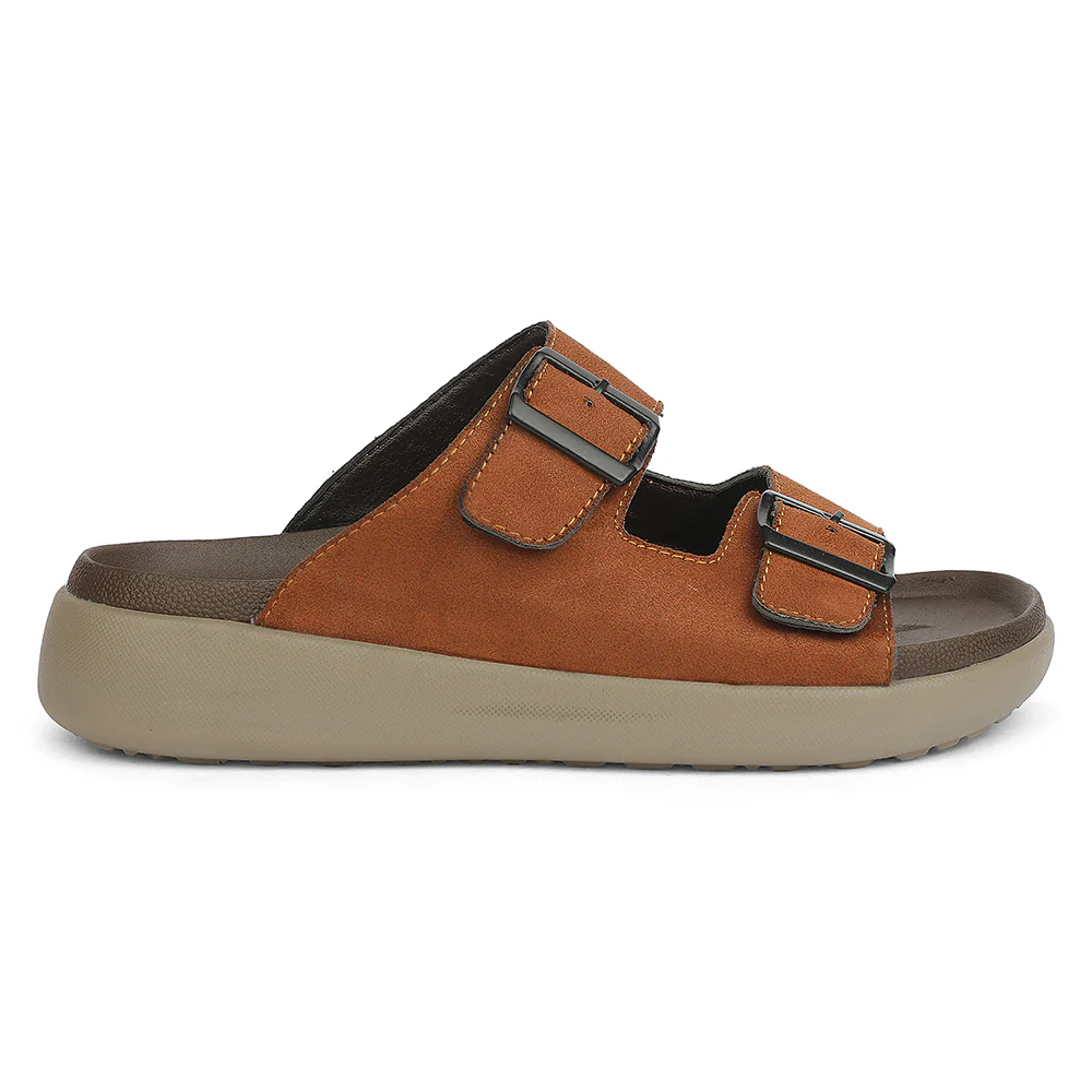 Healers VAL-36E Tan Casual Slip on Slipper For Men By Liberty - Image 4