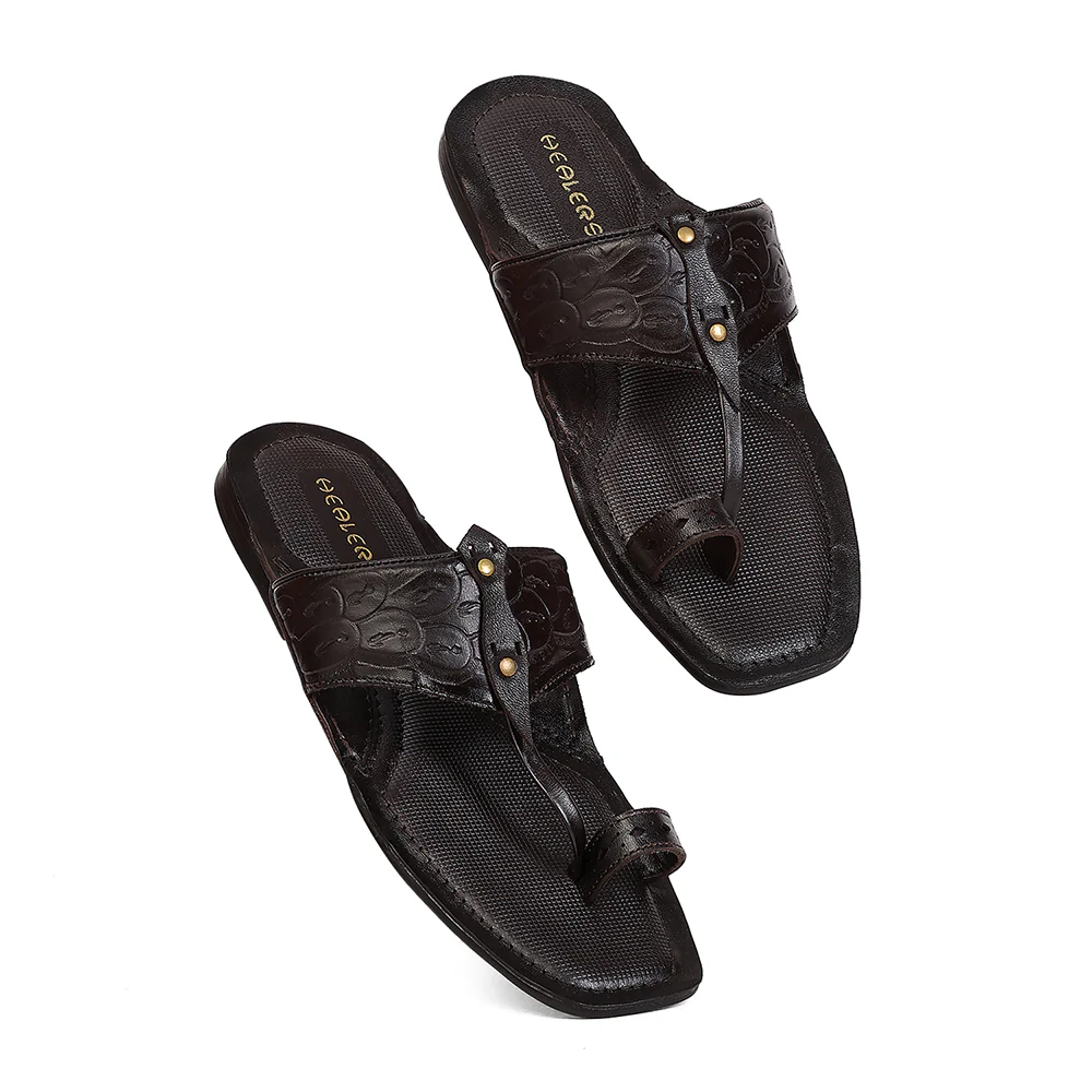 Healers VAL-7 Brown Casual Slip-on Slippers for Men by Liberty - Image 6