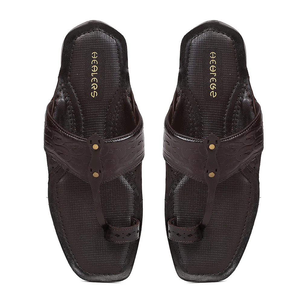 Healers VAL-7 Brown Casual Slip-on Slippers for Men by Liberty - Image 7