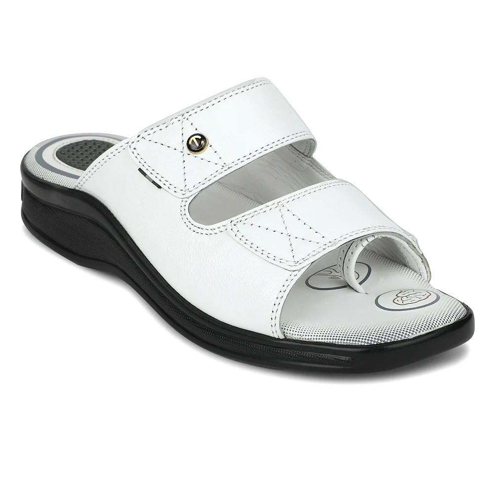 Healers White Casual Slipper For Men 2050-615 By Liberty