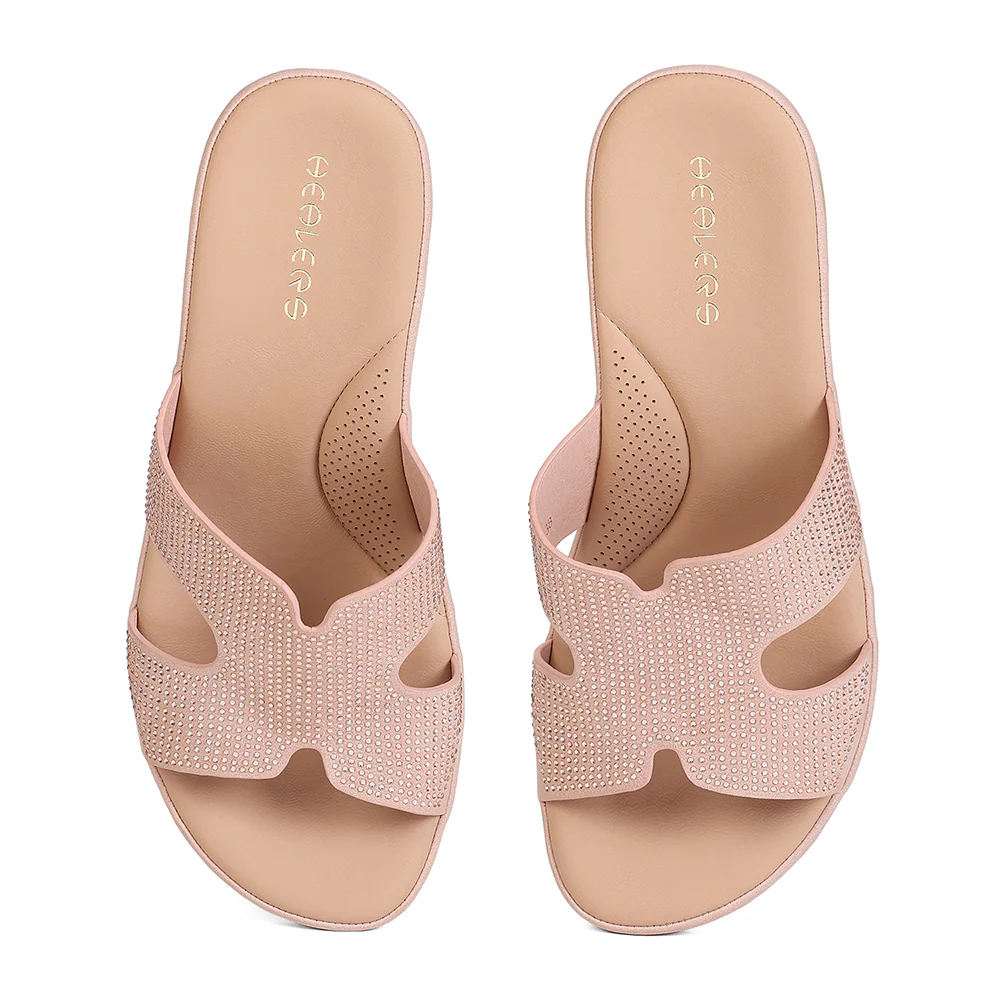 Healers ZQ-FDSL-17 Peach Casual Wedge Heeled Sandals for Women by Liberty - Image 6