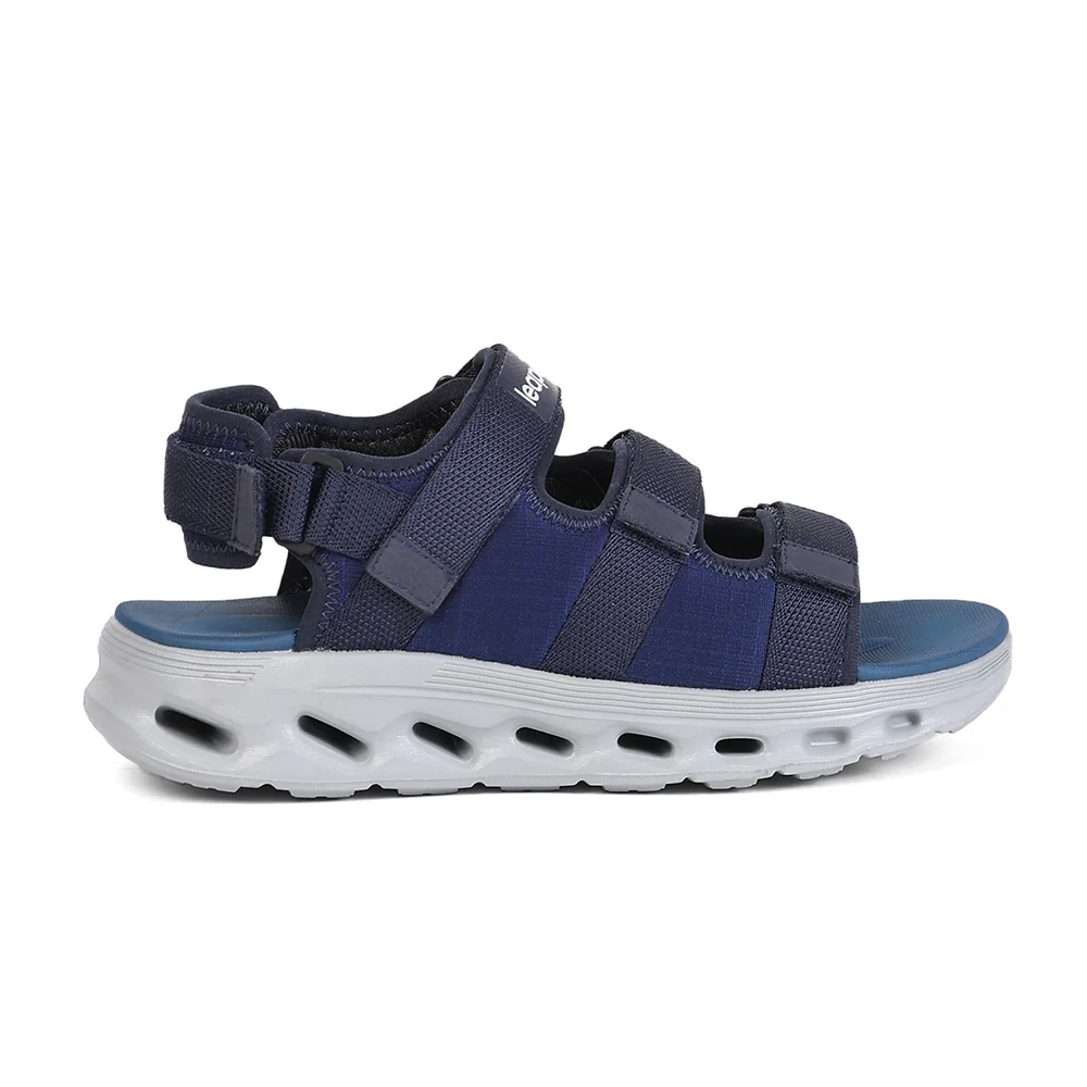 Leap7X AIRFLOW-S2 Navy Blue Casual Velcro Sandals for Men by Liberty - Image 2