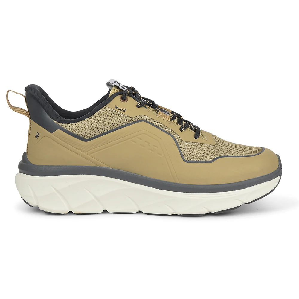 Leap7x Beige Sports Lacing Running Shoes For Men MANILA By Liberty - Image 2