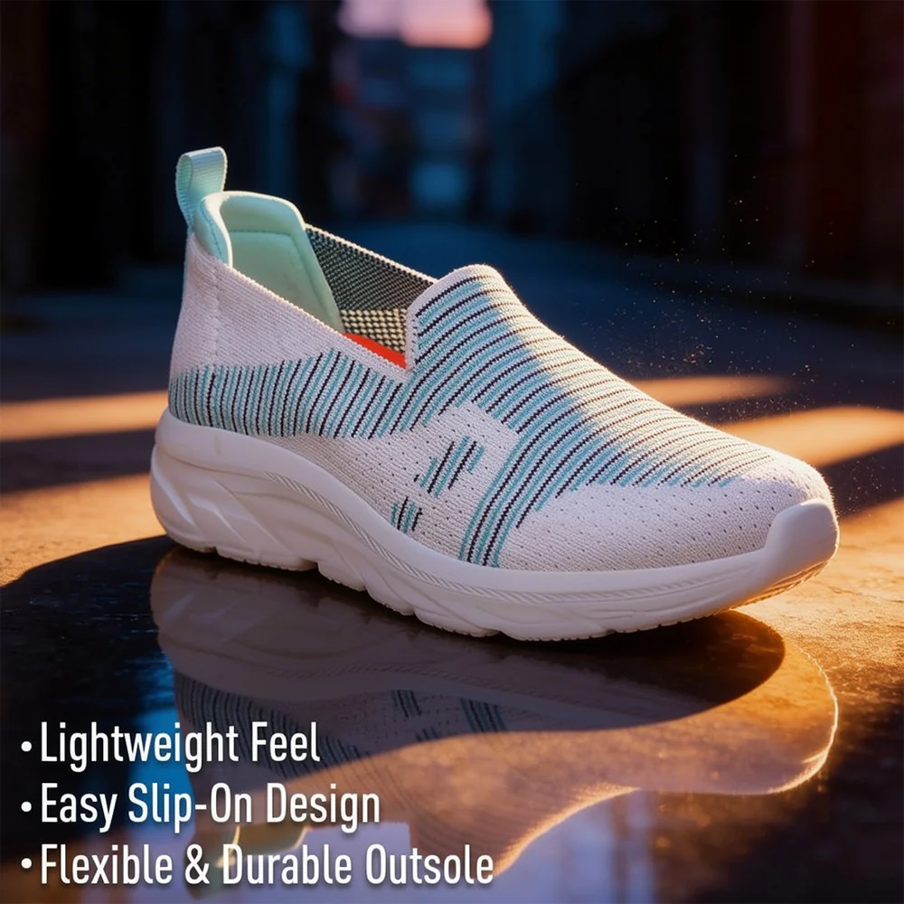 LEAP7X BELASTAR-E Grey Casual Non Lacing Walking Shoes for Women by Liberty - Image 2