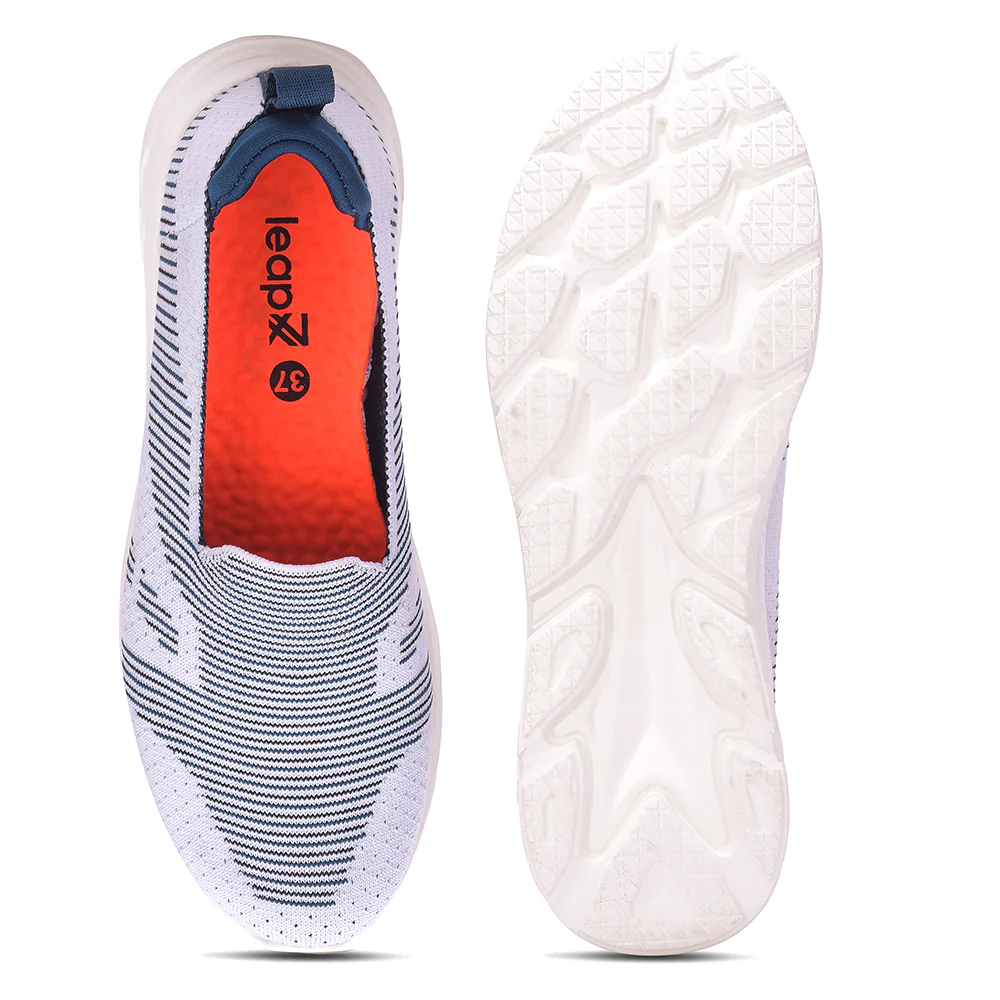 LEAP7X BELASTAR-E Teal Blue Casual Non Lacing Walking Shoes for Women by Liberty - Image 5