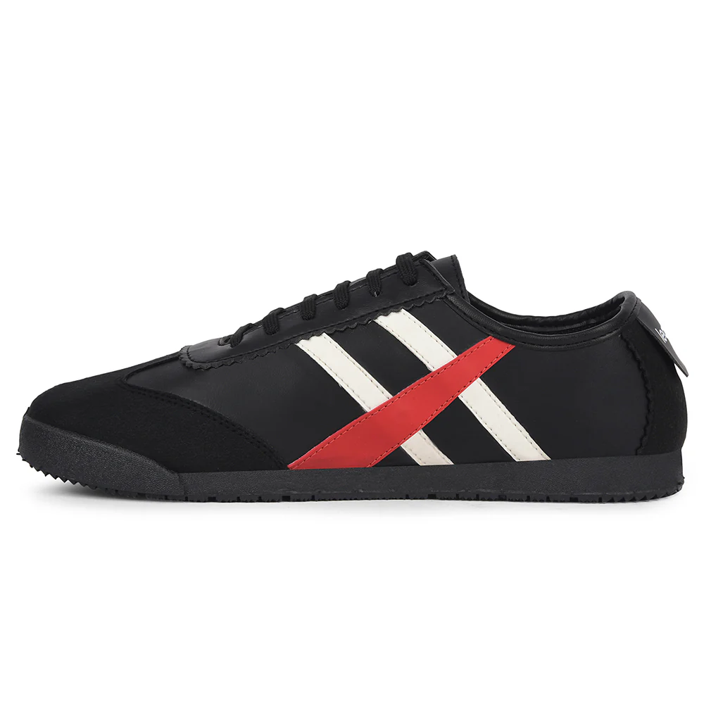 Leap7x Black Casual Lacing Sneakers For Men DECIAN-3E By Liberty - Image 3