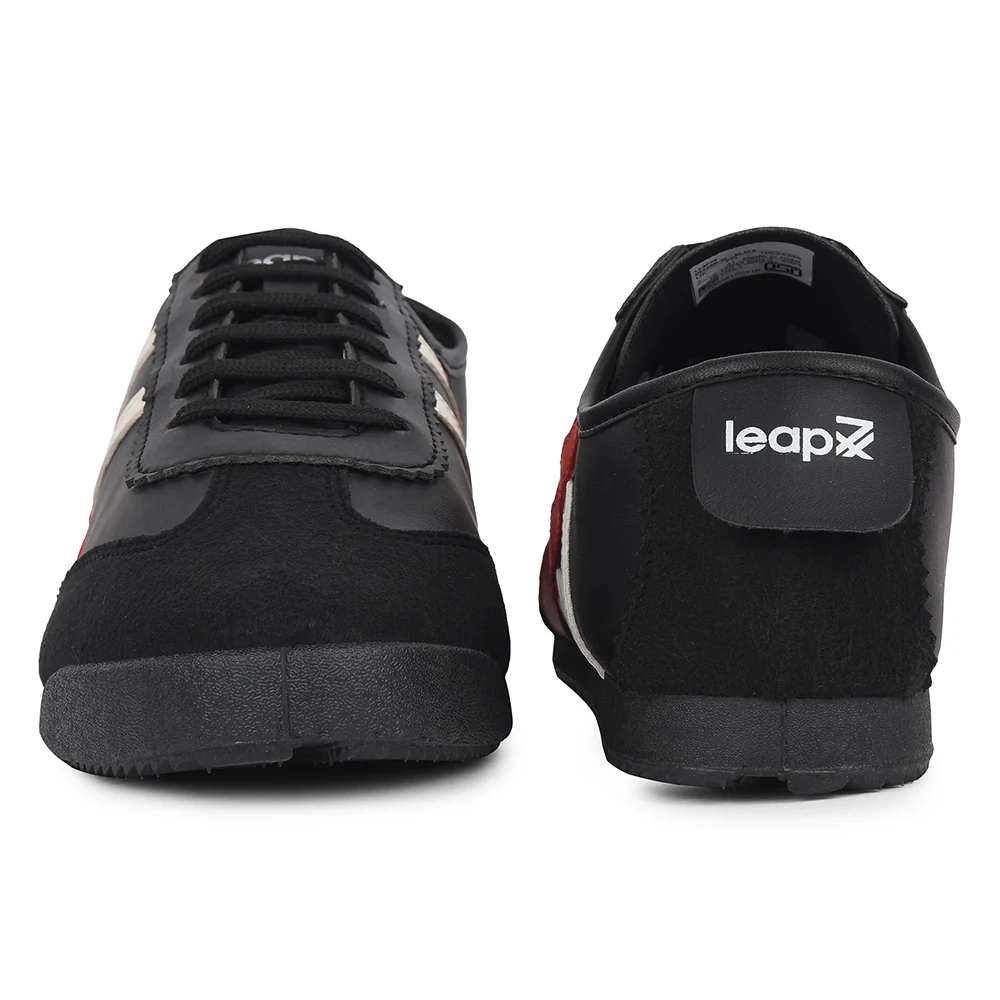 Leap7x Black Casual Lacing Sneakers For Men DECIAN-3E By Liberty - Image 6