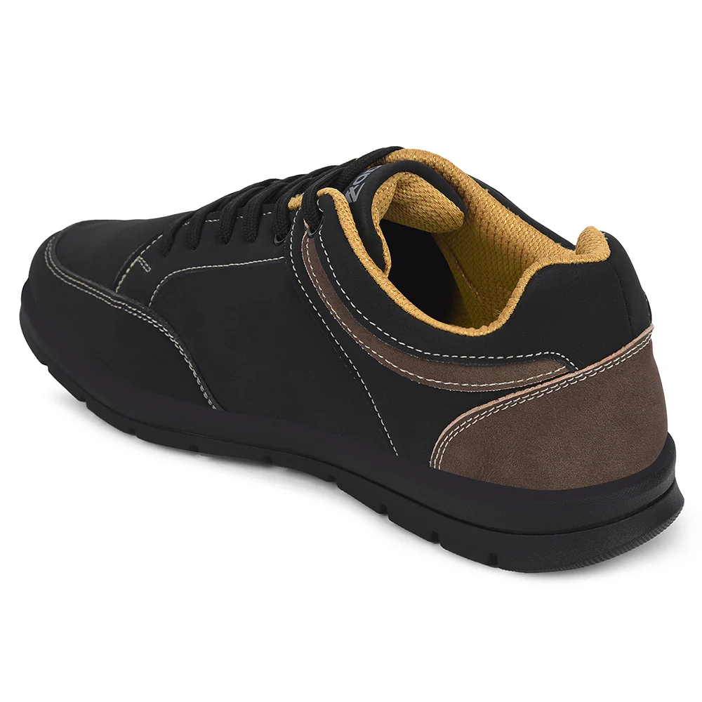 Leap7x Black Casual Lacing Sneakers For Men FRINKS-1E By Liberty - Image 5