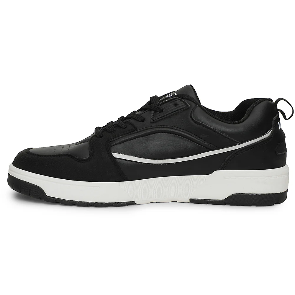 Leap7x Black Casual Lacing Sneakers For Men LAPON-1E By Liberty - Image 3
