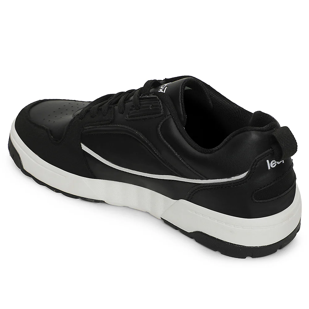 Leap7x Black Casual Lacing Sneakers For Men LAPON-1E By Liberty - Image 5