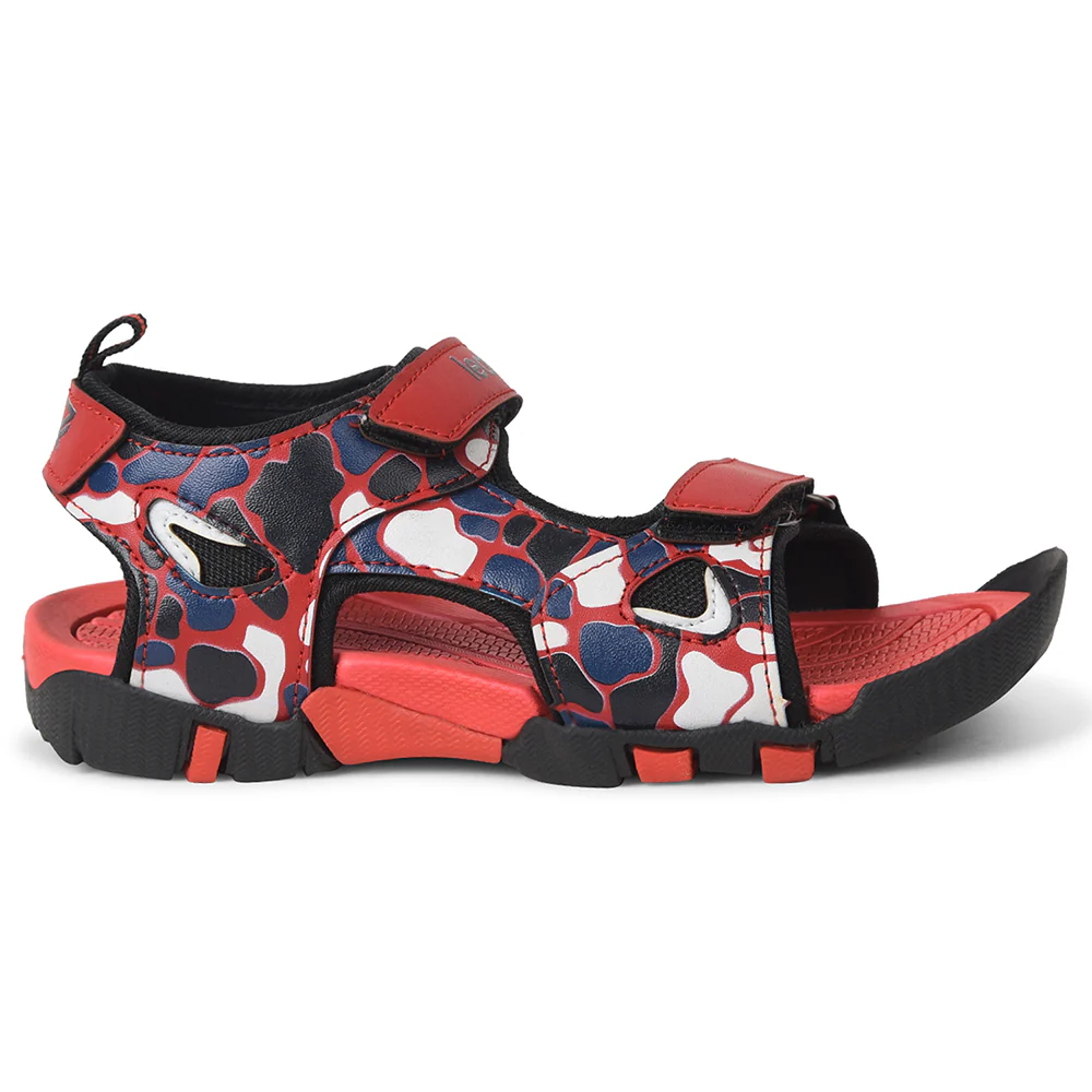 Leap7x Black Casual Sandal For Kids ADMIN By Liberty - Image 2