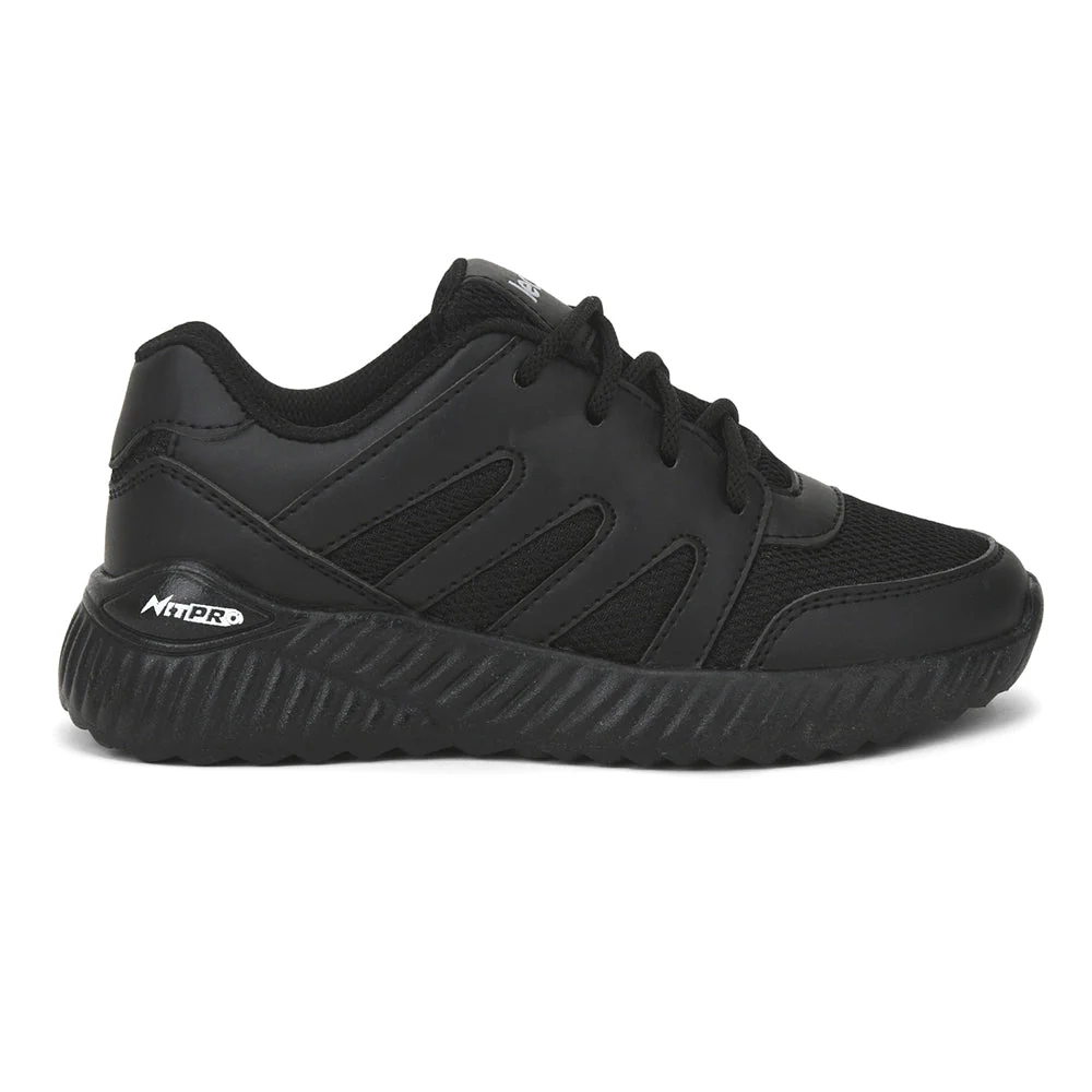 Leap7x Black Lacing Uniform School Shoes For Kids NITSCHO-1L By Liberty - Image 2