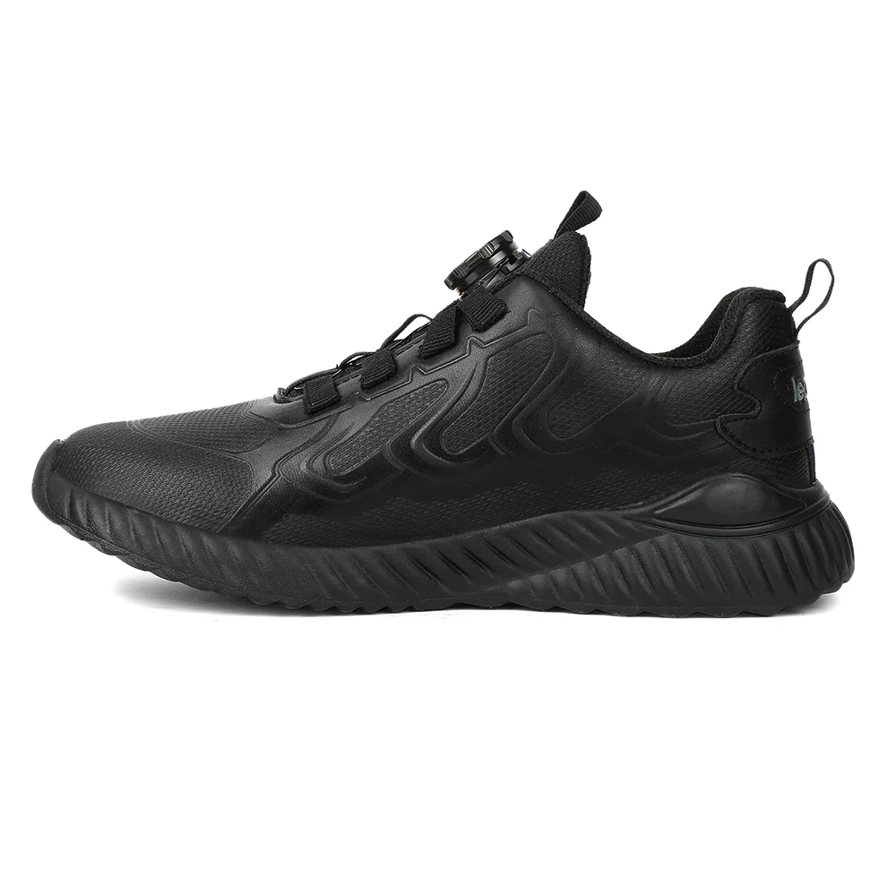 LEAP7X Black School Non Lacing Walking Shoes for Kids NITKID-20E by Liberty - Image 8
