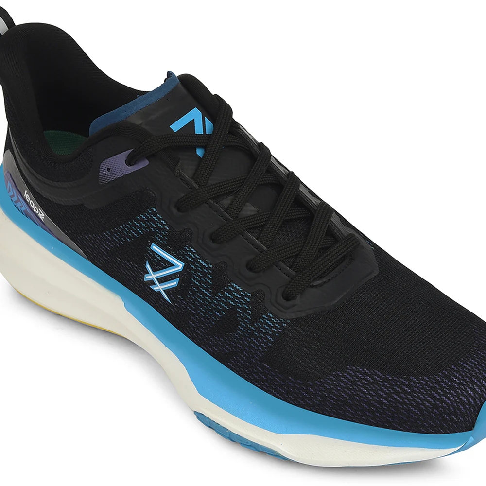 Leap7x Black Sports Lacing Running Shoes For Men BRAVE-1 By Liberty - Image 5