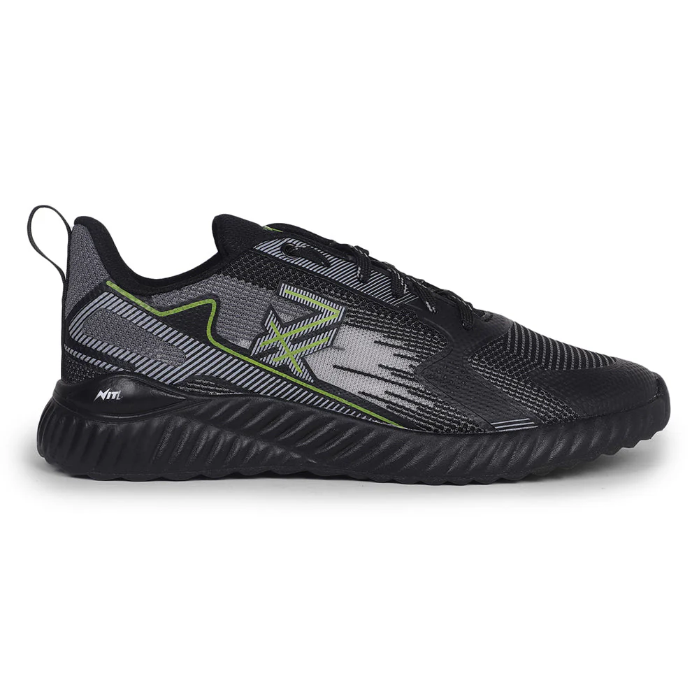 Leap7x Black Sports Lacing Walking Shoes For Men NITSOFT-1E By Liberty - Image 2