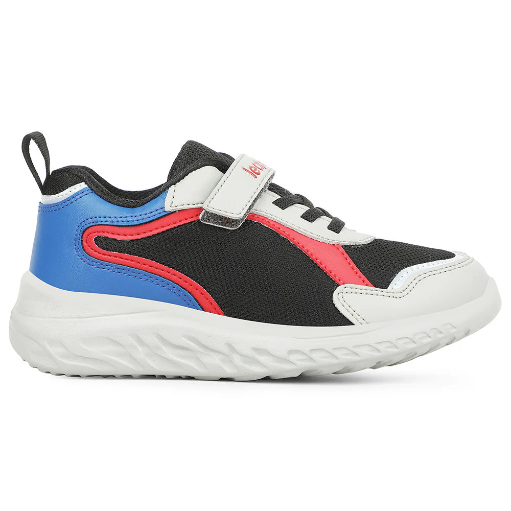 LEAP7X Black Sports Non Lacing Walking Shoes for Kids HINKS-15E by Liberty - Image 3