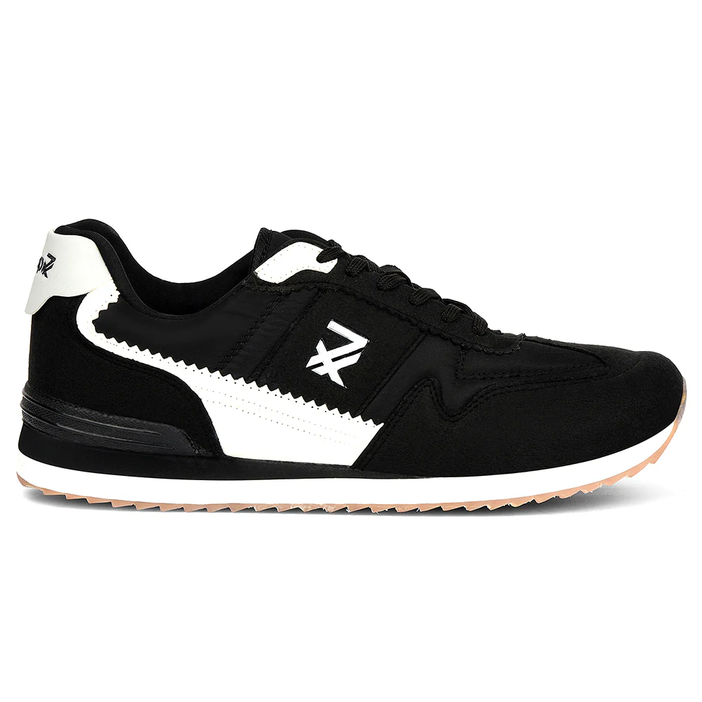 Leap7x Black Sporty Casual Lacing Sneakers For Men CRISTO-1 By Liberty - Image 2